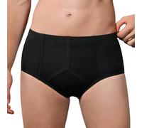 Carer Slips pour Hommes Incontinence, Lavables et Réutilisables en Coton avec Coussin Absorbant 200 ml Anti-Fuite pour Usage Quotidien Voyage et Post-Opératoire Noir Taille XXL