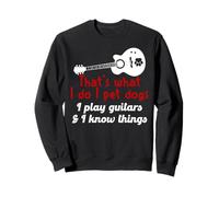 Caresse Des Chiens Joue Guitare Et Aime Humour Musical Sweatshirt