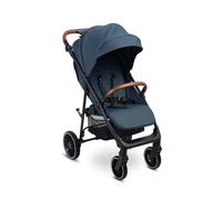 CARETERO ELMA Poussette Simple - Poussette avec Fonction Couchage - Pliable, avec Habillage Pluie, Couvre-Jambes et Ceinture de Sécurité 5 Points - 8,5 kg Léger - Bleu jean