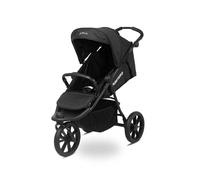 CARETERO ELMA Poussette Simple - Poussette avec Fonction Couchage - Pliable, avec Habillage Pluie, Couvre-Jambes et Ceinture de Sécurité 5 Points - 8,5 kg Léger - Noir