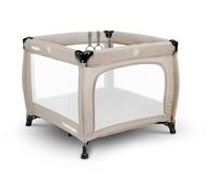 CARETERO - Parc Bébé avec Filet Respirant - Parc Bébé avec Porte Zippée - Parc Enfant - Petit Parc - avec Sac de Transport - 83x83x71cm - Marron