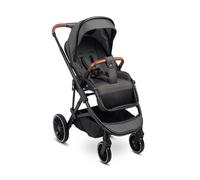 CARETERO RATIO Poussette Simple - Poussette avec Fonction Couchage - Pliable, avec Habillage Pluie, Couvre-Jambes et Ceinture de Sécurité 5 Points - 11 kg Léger - Gris foncé