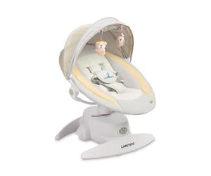 CARETERO - Transat Électrique Opti - Balancelle Électronique avec Trois Modes de Fonctionnement - 360 Degrés - Moustiquaire - Panneau de Contrôle Intuitif - Rotation 360 Degrés - Beige