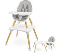 Caretero TUVA Chaise haute évolutive en table et chaise Gris Gris G