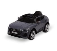 Caretero - Voiture télécommandée - Voiture électrique pour Enfants - Audi E-Tron Sportback : Voiture Jouet sous Licence avec contrôle Parental, Volant interactif et dispositifs de sécurité - Gris