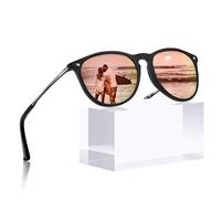 Carfia Lunettes de Soleil Femme Homme Polarisées Cat.3 Vintage Cadre en Acétate UV400 Protection