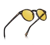 Carfia Rétro Lunette de Soleil Homme Polarisée UV400 Protection