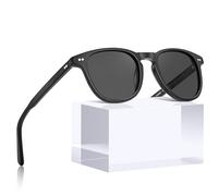 Carfia Rétro Lunettes de Soleil Femmes Polarisées Cat.3 Protection UV400 Cadre en Acétate Parfaites pour voyager Bronzer