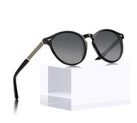 Carfia Vintage Lunettes de Soleil Femme, Ronde Lunettes Polarisées de Haute Qualité Avec 100% UV Protection