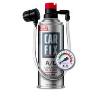 CARFIX HOBBY recharge gaz de remplacement r134a, réfrigérant de remplacement r134a pour climatisation automobile - 1 boîte de réfrigérant 3en1 R134a avec tuyau intégré et manomètre, 235 g