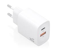 CARGADOR AISENS GAN 30W 1XUSB-C PD3.0 QC4.0 1XUSB-A QC3.0 BLANCO