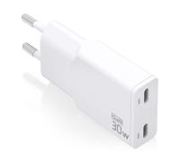 CARGADOR AISENS GAN ULTRA DELGADO 30W 2XUSB-C PD3.0 QC4.0 BLANCO