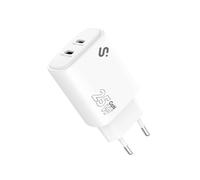 Cargador de Pared GaN Subblim 25W Charger USB C+C- 2xUSB Tipo-C- 25W