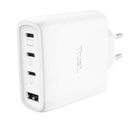 Cargador de Pared GaN Trust Maxo 65W 26068- 3xUSB Tipo-C- 1xUSB- Incluye Cable USB Tipo-C- 65W