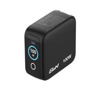 Cargador de Pared Universal GaN para Viaje Verbatim Mini GaN Charger Con Pantalla- 2xUSB Tipo-C- 1xUSB- 100W