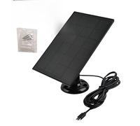 Cargador Solar Exterior - Panel 3W 5V Para Timbre Ring | Cable 1.2M, Soporte Giratorio 360°, Fuente Recargable, Accesorio Cámaras, Móviles, Equipos Portátiles