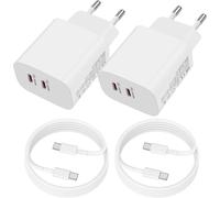Cargador Usb C 20W,2X20W Con 2X2M Cable Usb C Carga Rapida Tipo C Pour Samsung Galaxy Ipad Huawei Xiaomi, Enchufe Usbc Carregador Rapido Cabezal Adaptador Cargado Corriente Charger[CHA8220564]