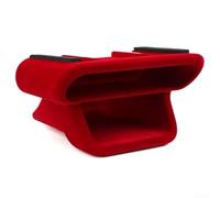 CarGearShiftStorageBoxforMiniCooperE/SEJ01EV20242025, ABS SuedeLayeredededOrganizeredConsolePlateau avec couvercle, noir (rouge floqué