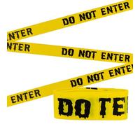 CARGEN Halloween DO NOT ENTER Ruban de Signalisation 25 m Décorations de Porte Non Adhésives, D'avertissement de Danger Intérieur et Extérieur Accessoires de Décoration