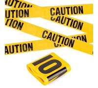 CARGEN Ruban Adhésif Noir et Jaune, Rubalise Sanglant D'avertissement de Sécurité Attention Ruban de Marquage Non Adhésifs,Halloween Decoration Fêtes D'anniversaire Accessoires - Ruban CAUTION 20 m
