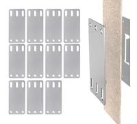 Cargo E Track Lot de 12 plaques de support avec supports et kit d'installation pour remorque, système d'arrimage de camion, fixation de chargement au sol en bois