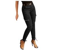Cargo Femme Jean Baggy Y2k Stretch Élastique Pantalon De Travail Décontracté Streetwear/Hip Hop Randonnée pour Femmes Extensible Large Taille Haute Slim