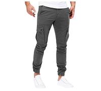 Cargo Homme Ete Jogging Travail Pantalon Doux Nouvelle Mi Saison Pantalon Homme Ete Mode Chic Pantalon Pirate Homme Chantier Fête des Pères Pantalon Large Homme 02 Gris XXL