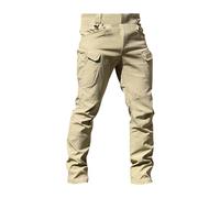 Cargo Homme Large Décontracté de Travail Softshell Pantalons de Sport Sweatpants Pantalon de Randonnée Tactique de Chasse Elastique Pantalon Homme Sport Kaki XXL