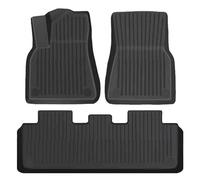 Cargo Liner pour Tesla pour Modèle Y Juniper 2025 2026 Tapis De Sol À Couverture Complète TPE Doublure De Coffre Toutes Saisons Double Couche(Floor Mats 3Pieces)