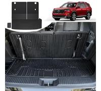 Cargo Mat for Honda Pilot Accessories 2025 2024 2023, Trunk Mat with Backrest Mat and Left Storage Mat Cargo Liner for Trailsport TS EXL Touring Elite