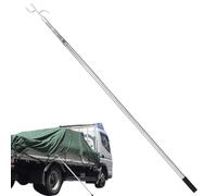 Cargo Retriever Hook - 4.92Ft Telescoping Pole Heavy Duty Truck Bed Tool, Stainless Steel Grabber Reacher Rust Resistant Extendable Design | Pickup Accessories Loading Unloading Travel Utility Use