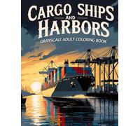Cargo Ships and Harbors Grayscale Adult Coloring Book: Includes 38 Seafaring Scenes with Ocean Freighters, Port Cranes and Maritime Equipment - Ideal ... Port Enthusiasts and Ship Design Lovers