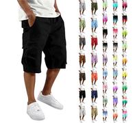 Cargo Short Homme Bermuda Shorts Sport Et Bermudas Travail Coton Ceinture Elastique Militaire Pantacourt Ete Leger Boardshort Grande Taille Pantalon Court Poche Randonnée Chantier Cargoshorts