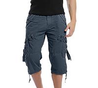 Cargo Short Homme, Short De Travail Homme Elasthane Taille Élastique - Pas Cher - Plusieurs Poches - Séchage Rapide Short Course a Pied Léger Haute Utilité Grande Capacité De Rangement