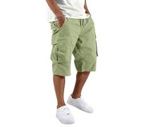 Cargo Short Homme Sport Elastique Militaire Pantacourt Ete Short de Travail Homme Coupe Ample Uni Poches Bermuda Cargo Bouton Quotidien Loisirs Voyage Shorts de Sport Randonnée Casual