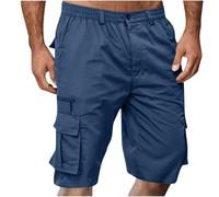 Cargo Short Hommes Coton Shorts et Bermudas de Travail Homme Short ete Pantacourt de Sport avec Poche Décontracté Respirant Shorts Homme Cargo de Travail Vêtements Sport Pas Cher