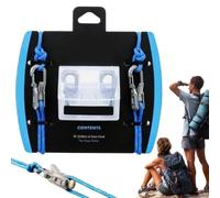 Cargo Tie Down - Heavy Load Rope Grip, Quick Lock Tension Adjuster with Non Slip Cam Clamp Mechanism, Secure Pull Control System, Ideal for Truck Bed Hauling Warehouse Storage Camping Gear Bundling