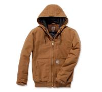 Carhartt Veste homme de loisirs isolée en toile de voile lavée Coupe ample Marron XXL