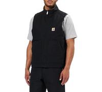 Carhartt 104277 Gilet à col montant en toile délavée pour homme avec doublure en Sherpa, noir, XX-Large haut
