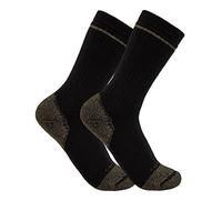 Carhartt Chaussettes pour bottes à embout en acier mélange de coton mi-poids Lot de 2 Noir L Homme