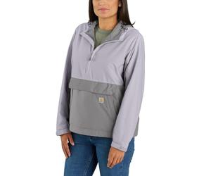 Carhartt Anorak Rain Defender pour femme, coupe ample, léger, pliable, Violet/asphalte, M