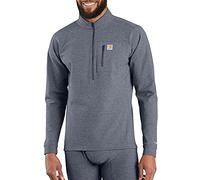 Carhartt Base Force Heavyweight Quarter-Zip Tricot, Gris/Bleu Marine, XL Homme