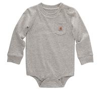 Carhartt Body avec poche à manches longues, gris, 12 mois