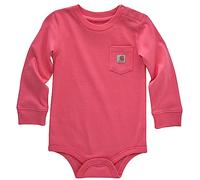 Carhartt Body unisexe à manches longues avec poche pour bébé, Limonade rose, 3 mois