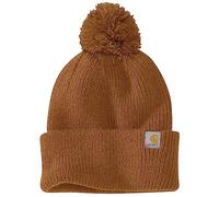 Carhartt Bonnet à pompon acrylique pour femme, Marron (Carhartt Brown), taille unique