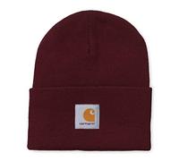 Carhartt Bonnet à Revers en Tricot pour Homme, Rouge, Taille Unique