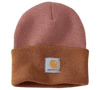 Carhartt Bonnet bicolore à revers en tricot Bonnet Homme, Marron, Standard