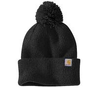 Carhartt Bonnet en tricot à pompons pour femme 106003, noir, Taille unique
