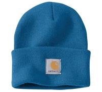 Carhartt Bonnet en Tricot avec Revers Homme, Bleu marine, Taille unique