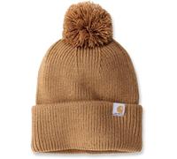 Carhartt Bonnet à pompon acrylique pour femme, Marron (Carhartt Brown), taille unique